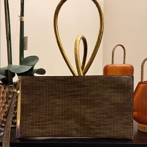 Elegant Brown Textured Handbag